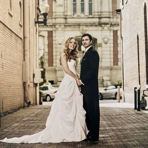 Satin Wedding Dress worm only for photo shoot